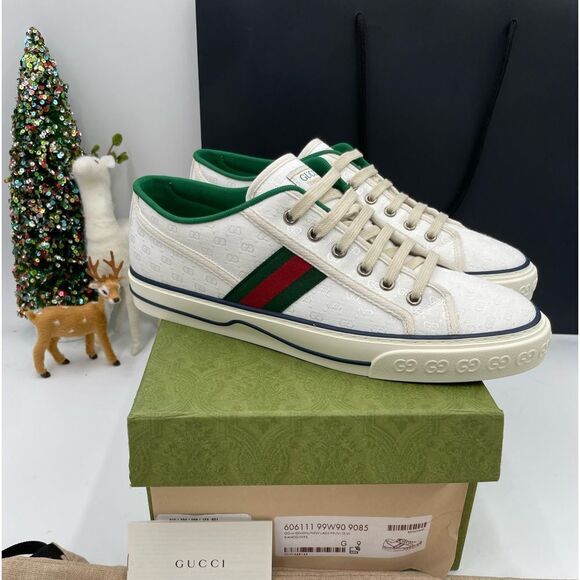 Men’s Gucci tennis 1977 low top mini GG sneakers size 9, made in Italy - Picture 1 of 6